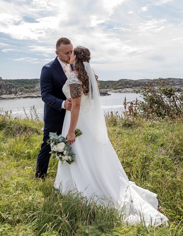Bröllopsfotograf Åsa Lännerström, brudpar på Marstrand