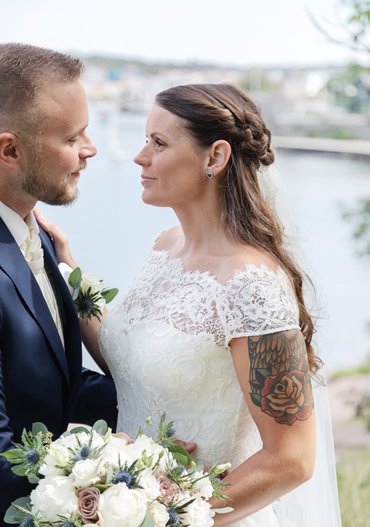 Bröllopsfotograf Åsa Lännerström, bröllopsporträtt saltholmen